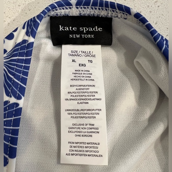 🦀kate spade new york Seashell Print Blue Bandeau Bikini Top and Bottom NWT - Picture 9 of 12